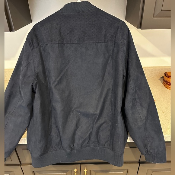 Tasso Elba Faux Suede Bomber Jacket - Large - Picture 2 of 5